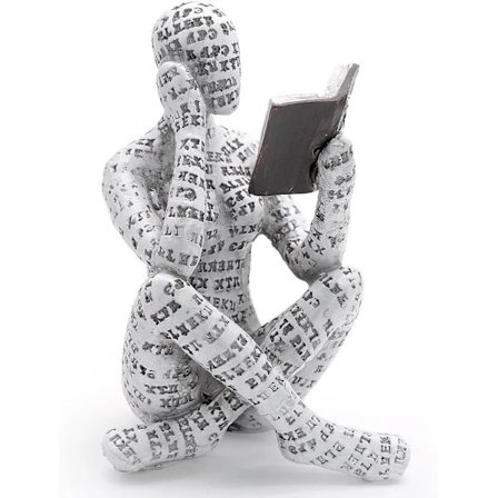 Abstrakt Kvinde Tænker, Bogorm Skulptur Bogreol Dekoration Læsende Kvinde Figurin Statue Læsende Figurin Skulpturer