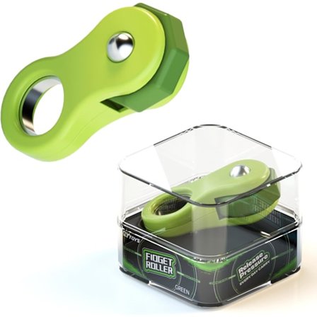 Roterende Fidget Roller - Stressleke for barn med ADHD/Autisme - Kreativ gave (Grønn)
