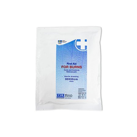 AKLA Brännskadekompress For burns 30x30cm - Lyreco - Skyddsutrustning - Första Hjälpen - Brännskada
