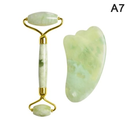 Luonnollinen Jade Gua Sha -kaavinlauta Kvartsihieronta Jade Guasha -kivi kasvojen kaulan ihon kohotukseen ryppyjä ehkäisevään kauneudenhoitoon 1/2 kpl