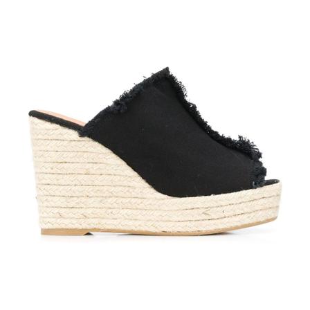 Castañer Wedges Sort, Dame Sandaler med kilehæl, Størrelse: 36 EU