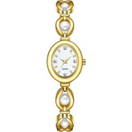 Damklocka Elegant Pärla Oval urtavla Armbandsur Vattentät