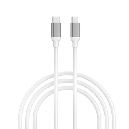 Extra Stark USB-C till USB-C Kabel Vit - 60W - 2 meter