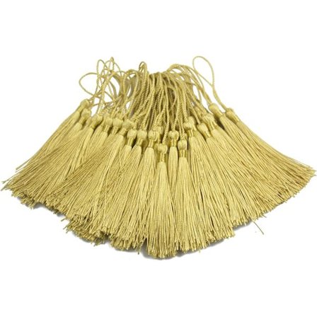 100 stk. 13 cm/5 tommer Silke-Kvaster med 2 tommer snorløkke og lille DXGHC