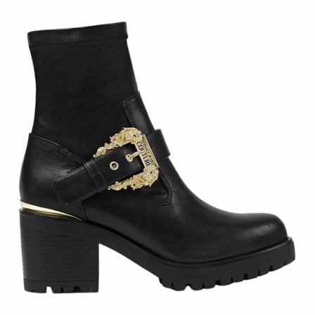 Versace Jeans Couture, Versace Jeans Couture Flat shoes Czarny Czarny, Kobieta, Rozmiar: 40 EU