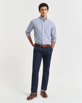 GANT - Slim fit sports-chinos til herre evening blue