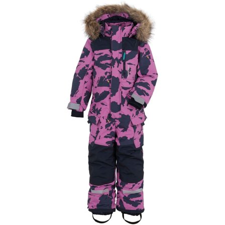 Didriksons Polarbjörnen Printed Coverall 2 Children overalls Pink 90