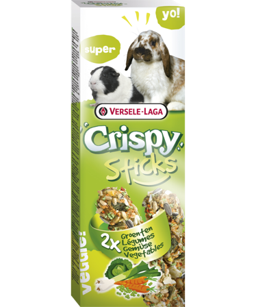 Versele-Laga - CrispySticks Kanin-Marsvin Grønnsaker 2-pk. - Smådyr - Godbiter og gnagestenger - Frøstenger og Kräcker - ZOO.no