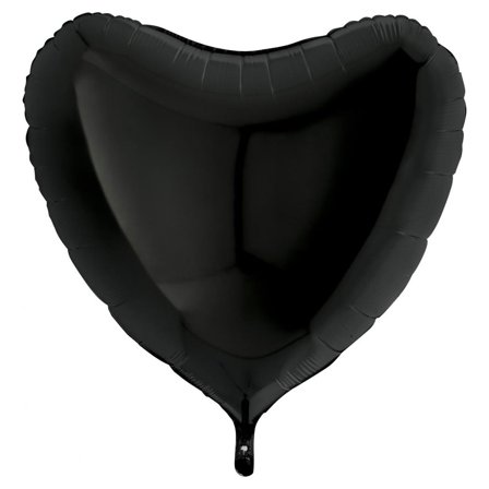 Sydänilmapallo Folio Musta