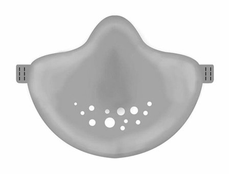 Mascherina Lavabile Ecosostenibile Colore Grigio Koziol