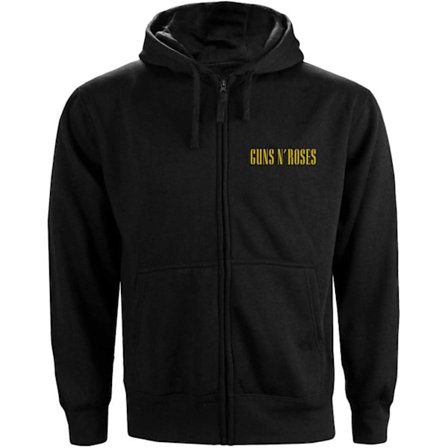 Guns N Roses Unisex Vuxen Baktryck Logo Full Zip Hoodie M Bla