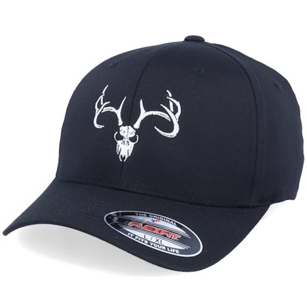 Hunter - Negro flexfit Gorra - Deer Skull Black Flexfit @ Hatstore