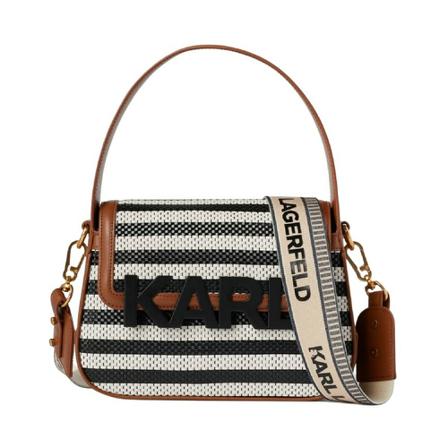 Karl Lagerfeld, k letters woven crossbody bag Czarny, Kobieta, Rozmiar: ONE Size