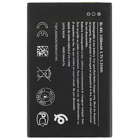 For Nokia 6300 4G/8000 4G 3.70V 1500mAh Li-ion Batteri Erstatningsdel (Kode: BL-4XL)