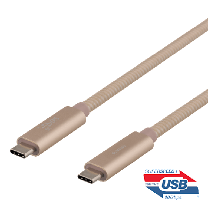 USBC SuperSpeed cable 0.5m braided USB 3.2 Gen2 10Gbps 100W