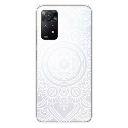 Siliconfodral - Kompatibel med Xiaomi Redmi Note 11 Pro Plus 5G - mandala design i vitt