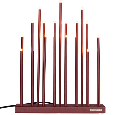 Elflugan - Adventstake Elljusstake Rød