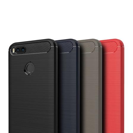 Stødsikker Armour Carbon TPU etui Xiaomi Mi A1 - flere farver Red