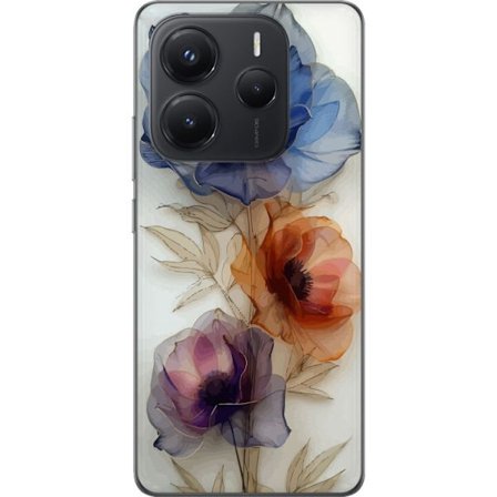 Mobilskal till Xiaomi Redmi Note 14 5G med Silkesblommor