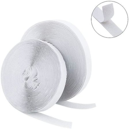 Velcro Tape Selvhæftende 25m Ekstra Stærk, Dobbeltklæbende Med Velcro 20mm Bred Selvhæftende Klæbepude