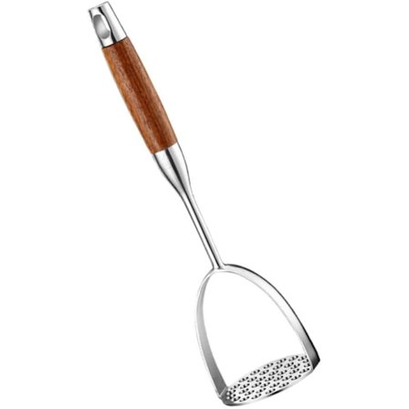 Heavy Duty Kartoffelmoser i rustfrit stål med træhåndtag Professionel Po