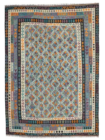 Large Kilim Afghan Old Style Rug 300X393 Wool