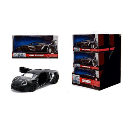 Marvel Avengers Bilar Cars metall 1:32 Lykan Hypersport Black Pa