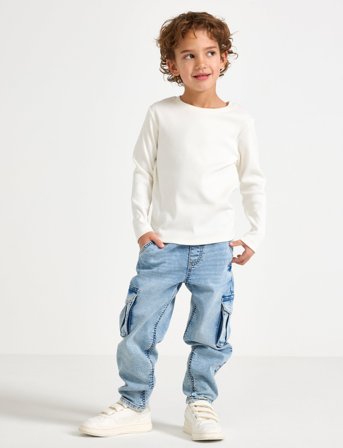 Lindex Trousers Denim Wilmer Jersey C - Blue - 92