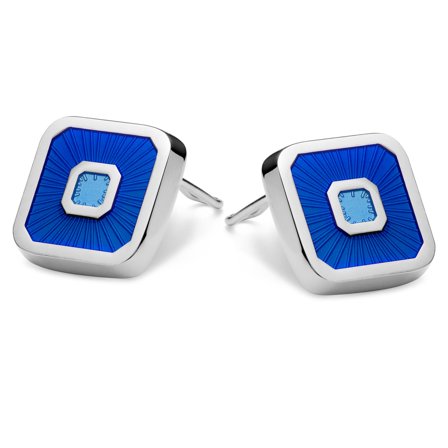 Blå Emalje Knapskjuler til mænd - Knapdæksler