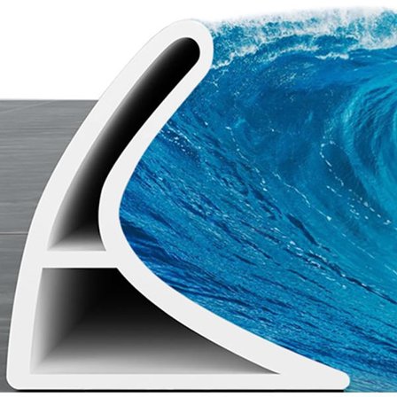 Sammenleggbar Dusjterskel Vannbarriere, 39 Tommer, Selvklebende