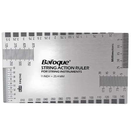 Kitarakielen toimintaviivamittaustyökalu ruostumattomasta teräksestä valmistettu korkeusmittari Set kielen korkeuden mittaustyökalu kestävä