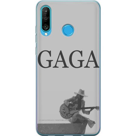 Kompatibelt Mobildeksel til Huawei P30 lite Stitch omgitt av blåbær med søt kawaii-stil teddybjørn