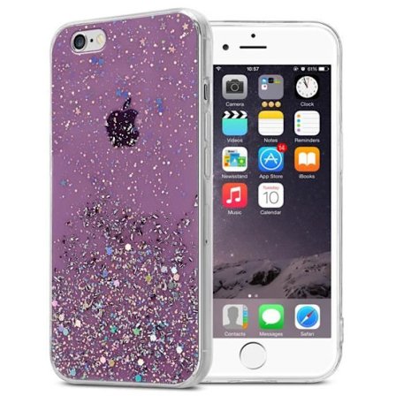 Fodral för Apple iPhone 6 PLUS / 6S PLUS Fodral i lila med glitterfodral Skyddande silikon TPU Glitter paljetter