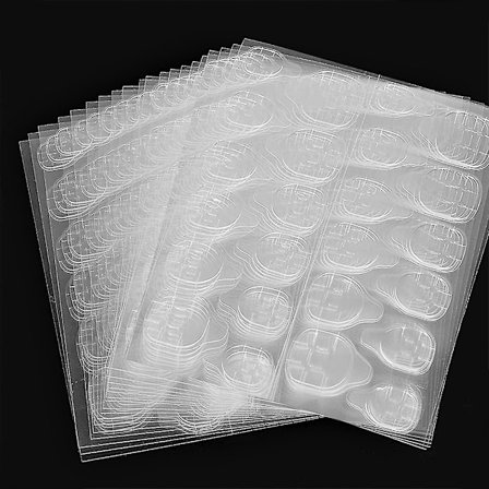 480 stk. Falske Negle Lim Gel Stickers Transparent Akryl Dobbeltsidede Tips Diy Falske Negle Kunst Adhesive Tabs Til Kvinder Og Piger Negle Manicure (