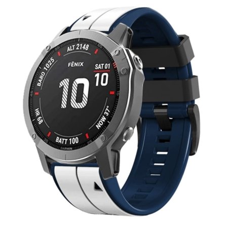 För Garmin Fenix ​​6 Pro 22 mm silikon watch i två färger