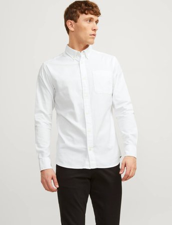 Jack & Jones Jprblubrook Oxford Shirt L/S Noos - White - XL