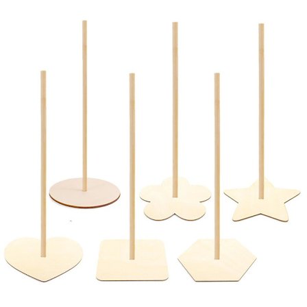 6 stk. trestativ for donuts Mote Donutholder Godteri Søt Vogn Displaybrett med pinne for bursdag Bryllupsbankett (Blandede farger)