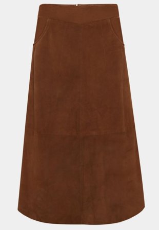 Saki Dagmar Skirt Kjolar Dam Brun 46