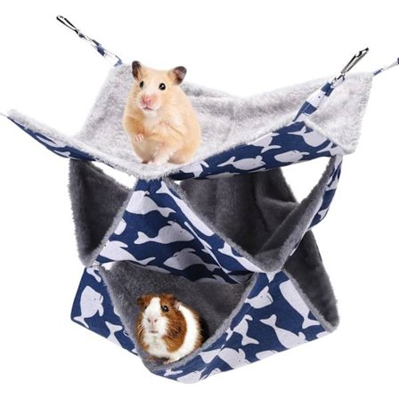 (Tummansininen) Rotan riippumatto, kolmikerroksinen frettiriipumatto, suuri rottaha