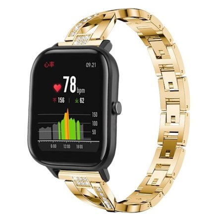 20mm Amazfit X-Formet Rhinsten Urrem - Guld