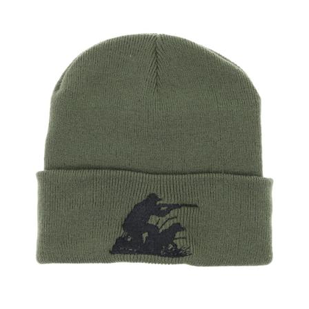 Hunter - Zelená cuff Beanie - Hunting Team Olive Fold Beanie @ Hatstore
