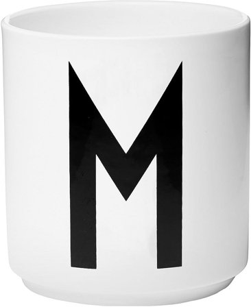 Design Letters Personlig Porcelæn Kop A-Z Hvid M, Tøj & Bolig, Køkken & Bord, Krus & Kopper