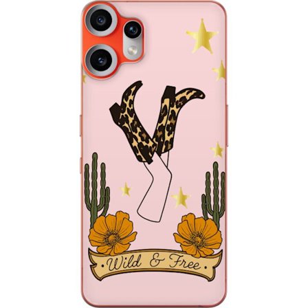 Kompatibelt Mobilskal till Nothing Nothing CMF Phone 2 Pro Wild and Free stövlar leopardmönster cowboystil västern kaktus stjärnor blommor land re