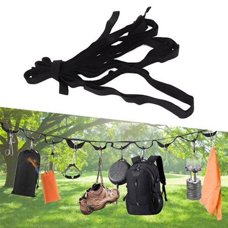 Camping Clothesline Multifunctional Nylon Clothesline Drying Rope for Travel Garden Garage