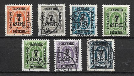 Danmark 1926 - AFA 160 -166 - Stemplet