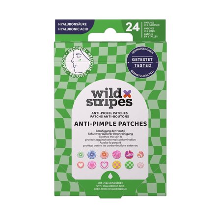 WILD STRIPES Patches Anti-Pimple - Hyaluronic Acid 1x24pz - Tratt.viso 24 ore antimperfezioni