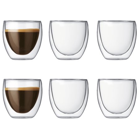 Bodum Pavina Dubbelväggigt Glas Espresso 6 pack | Dukning & Servering > Glas | Bagaren och Kocken