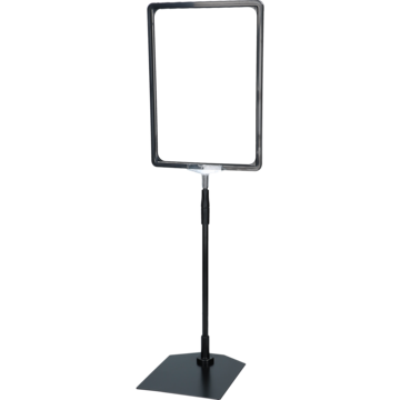 SKILTSTATIV A4 METALLFOT SORT