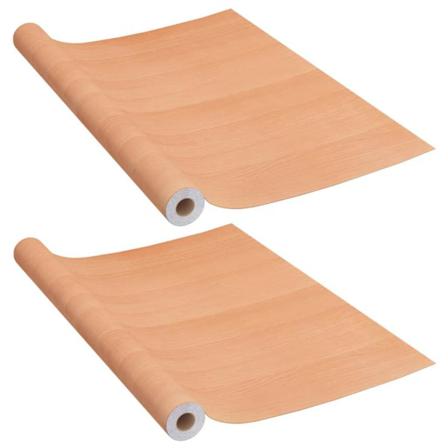 Vidaxl Dörrfolie 2 St Ljus Ek 210x90 Cm Pvc Brun