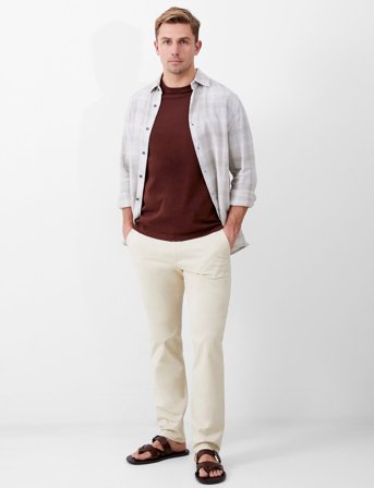 French Connection Stretch Chino Trouser - Beige - 34